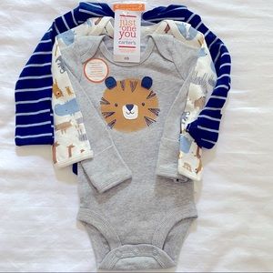 Three NB l/s onesies with hand covers.